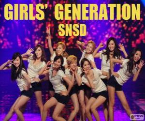 yapboz Girls' Generation, SNSD, Güney Koreli bir grup olduğunu